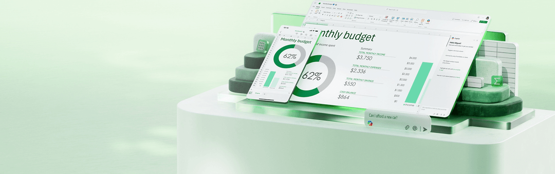 Microsoft Excel кесте және деректерді талдау интерфейсі