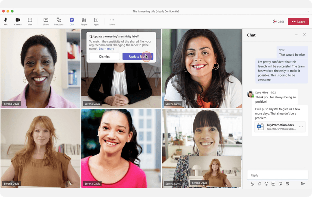Microsoft Teams бейнекездесу және ынтымақтастық интерфейсі